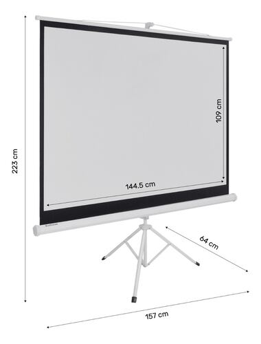 Pantalla Proyeccion Manual Con Tripie 72 Pulgadas