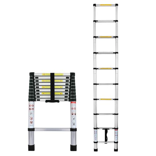 AGBOX Escalera Telescópica 2.9 Mts De Aluminio Retráctil TH-ESCA02.