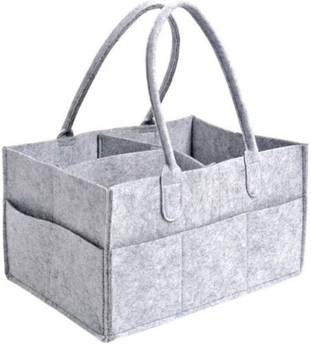 Organizador De Pañales Fieltro Portátil Gris