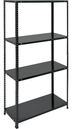 Anaquel Estante Metálico Adf 4 Niveles 150x84x30cm Negro