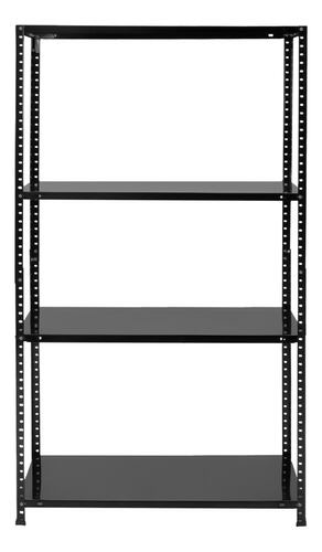 Anaquel Estante Metálico Adf 4 Niveles 150x84x30cm Negro
