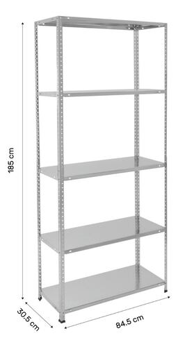 Anaquel Estante Metálico Adf 5 Niveles 190x84x45cm Cal.26