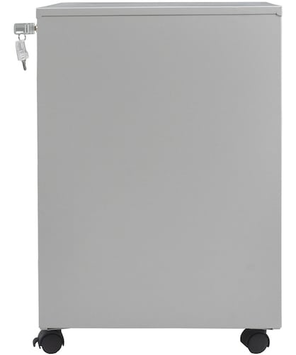Archivero Metálico 2 Gavetas Carta C/ruedas Plata