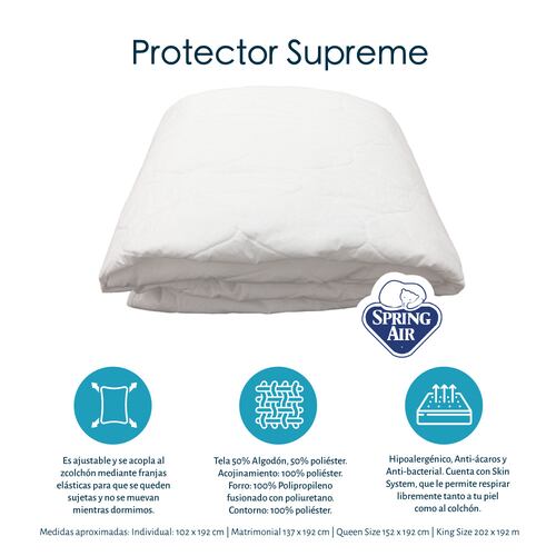 Colchón Matrimonial Spring Air Jupiter + Juego de Sábanas + Protector de Colchón