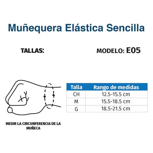 Muñequera Compresión Doble Seguro Elástica E05 Tynor