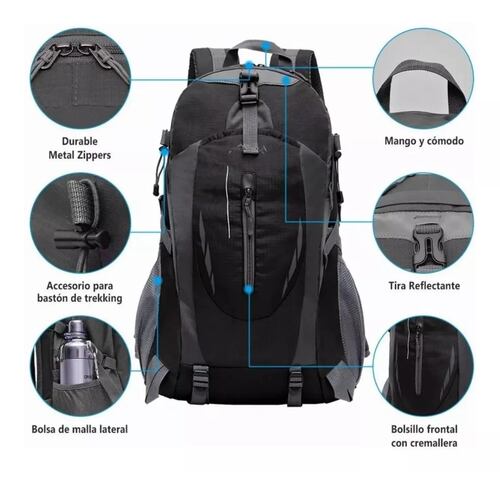 Mochila Deportiva De Viaje Para Exteriores De Alpinismo 50l