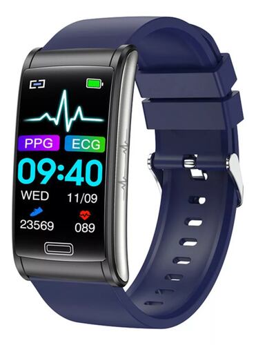 Smart Watch E600 Mide Glucosa Bp Hr Spo2 Ecg Ext. Silicon FRALUGIOI.