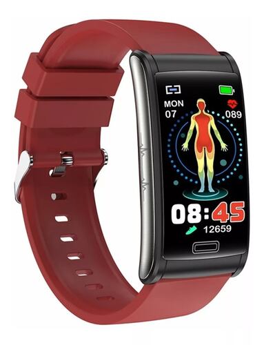 Smart Watch E600 Mide Glucosa Bp Hr Spo2 Ecg Ext. Silicon FRALUGIOI.