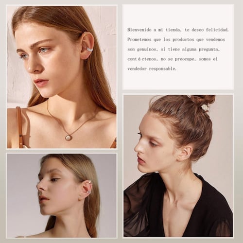 36pcs Clip Orejas Aretes Earcuff Trepadores Sin Perforación