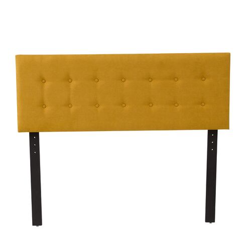 Colchn Queen Size Restonic Trust Con Cabecera Bilbao Alessa Mostaza