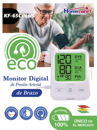 Monitor Presión Arterial Kf-65cplus Batería Recarg. Homecare