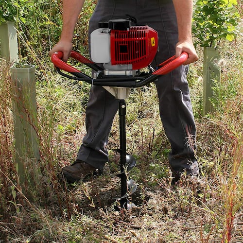 Excavadora De Postes Stuka Motor de 2 Tiempos 52 cc, Taladro 1500 W, Ahoyadora Manual a Gasolina