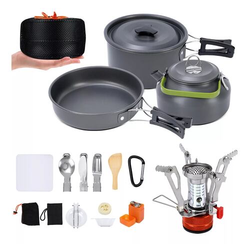 Kit Utensilios De Cocina Para Acampar Acampada Completo
