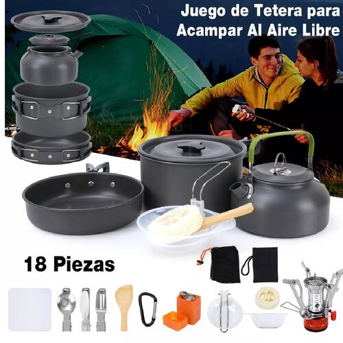 Kit Utensilios De Cocina Para Acampar Acampada Completo