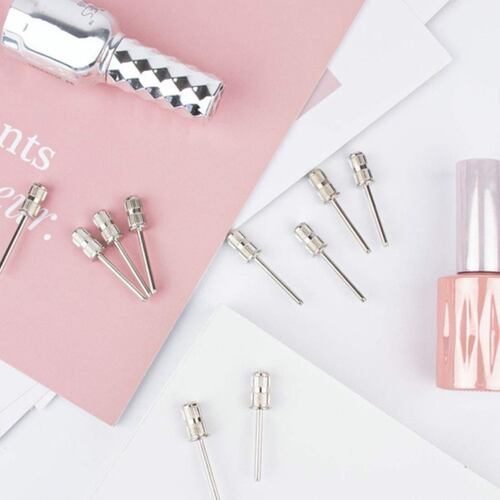 10 Pz Taladro Uñas Profesional Brocas Uñas Plateado