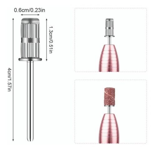 10 Pz Taladro Uñas Profesional Brocas Uñas Plateado