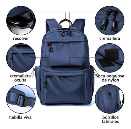 Mochila Multifuncional Informal De Moda Con Puerto Usb