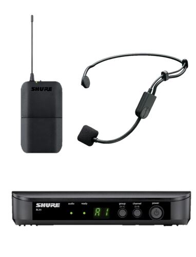 Sistema inalambrico SHURE blx14/p31 con micrófono de diadema .