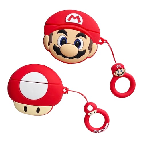 Funda Case Protector Compatible Con AirPods Mario Bros, Toad.