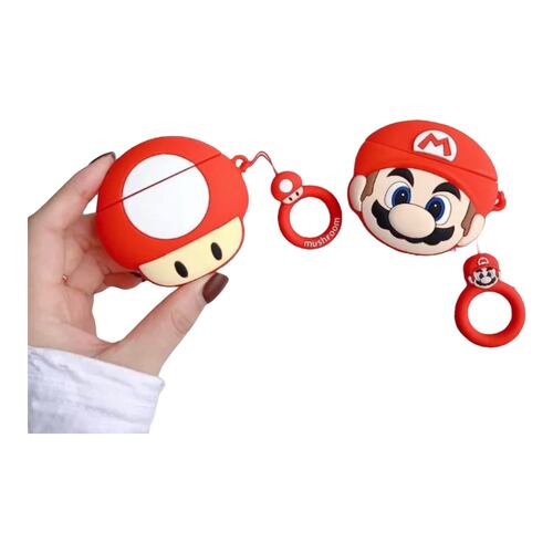 Funda Case Protector Compatible Con AirPods Mario Bros, Toad.