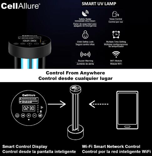 Lámpara Luz Uv Smart Esterilizadora Desinfectante CellAllure
