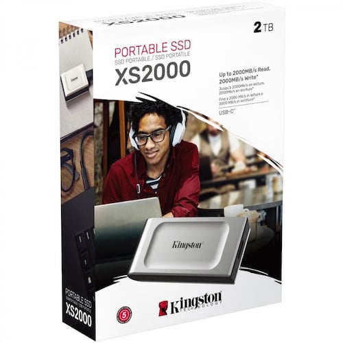 Unidad Estado Solido Externo Kingston XS2000 SSD 2TB USB C SXS2000/2000G.