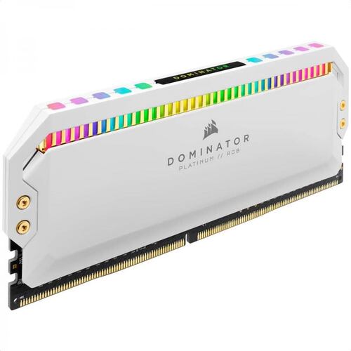Memorias Ram DDR4 Corsair Dominator Platinum RGB 3200MHz 16GB PC4-25600 Kit 2x8 Blancas CMT16GX4M2C3200C16W.