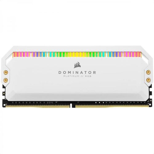 Memorias Ram DDR4 Corsair Dominator Platinum RGB 3200MHz 16GB PC4-25600 Kit 2x8 Blancas CMT16GX4M2C3200C16W.