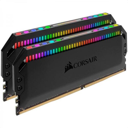 Memorias Ram DDR4 Corsair Dominator Platinum RGB 3200MHz 16GB PC4-25600 Kit 2x8 Negras CMT16GX4M2C3200C16.