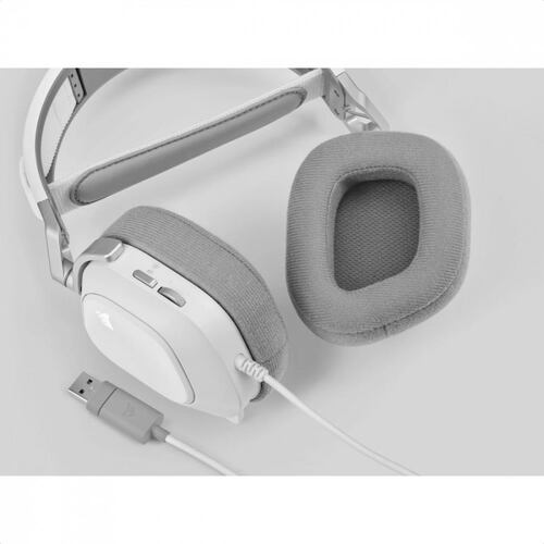 Diadema Corsair HS80 RGB USB Surround 7.1 Dolby Gaming Blanca CA-9011238-NA.
