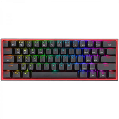 Teclado Redragon Fizz Pro K616-RGB Black Mecanico Switch Red Alambrico Inalambrico Y Bluetooth Ingles.