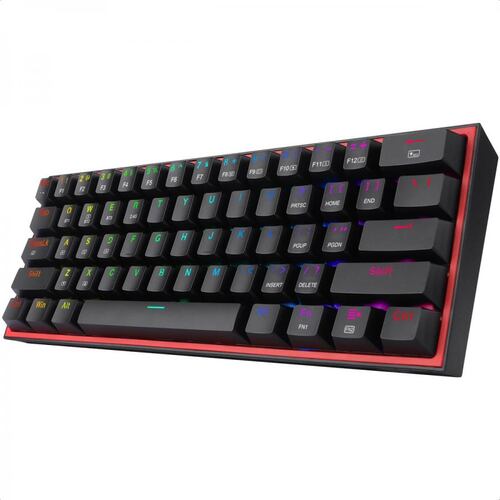 Teclado Redragon Fizz Pro K616-RGB Black Mecanico Switch Red Alambrico Inalambrico Y Bluetooth Ingles.