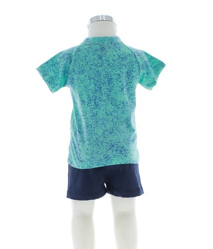 Conjunto Niño Bebé Shorts y Playera Azul 3488 1 a 4 Años.