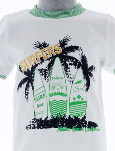 Conjunto Niño Bebé Shorts y Playera Verde 3490 1 a 4 Años.