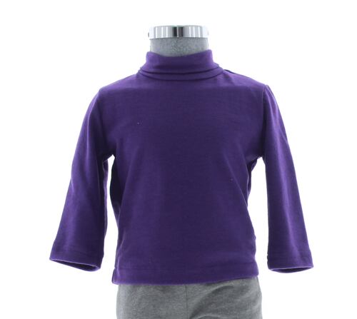 Playera Niña Bebé Cuello de Tortuga Color Morado 3504 2 a 16 Años.