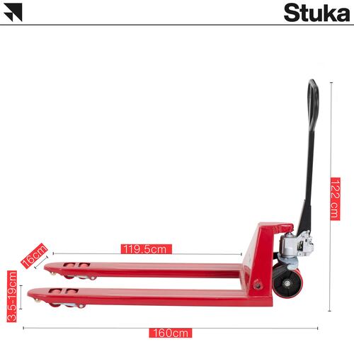 Patín Hidráulico Stuka Transpaleta para Carga de Tarimas 2.5 Toneladas (2500 kg)