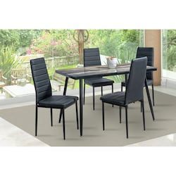 comedor-toyo-negro-4-sillas-rectangular-tubular-y-cristal