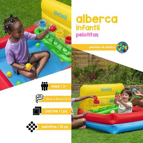 Alberca De Pelotas Inflable Infantil Piscina 104cm Bestway