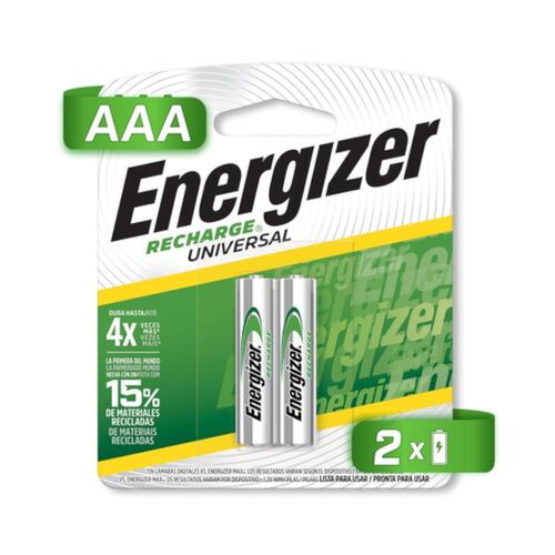 Pilas Baterías Energizer Recargables 2 piezas AAA 700 mAh
