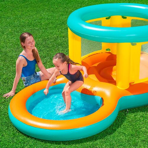 Alberca Inflable Piscina con Trampolín Inflable Infantil Jumptopia 239 x 142 x 102 cm