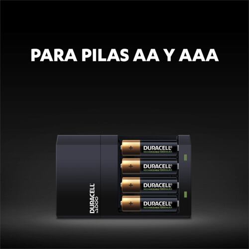 DURACELL CARGADOR 6 AA (2500 mAh)+ 2 AAA (900mAh) + 4 AAA 900 mAh.