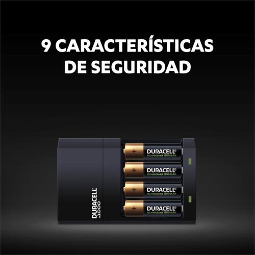 DURACELL CARGADOR 6 AA (2500 mAh)+ 2 AAA (900mAh) + 4 AAA 900 mAh.