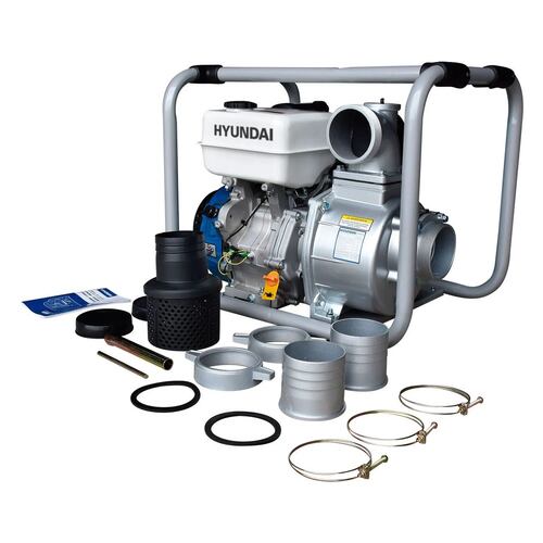 Motobomba Autocebante a Gasolina Profesional Hyundai 13.1 Hp 4x4 Pulgadas 4 Tiempos - HYW4013