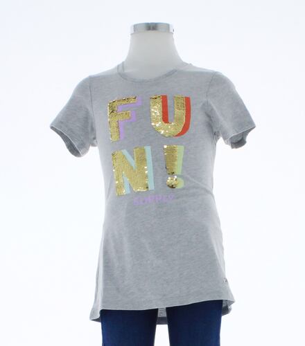 Playera Niña Color Gris Blusa Lentejuelas 3509 1 A 16 Años.