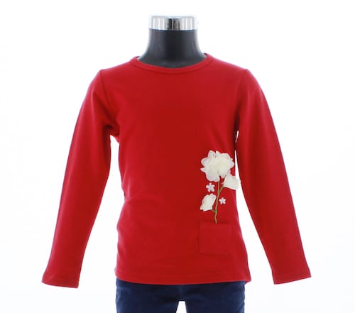 Playera Para Niña Color Rojo Lisa Blusa 3512 1 A 16 Años.