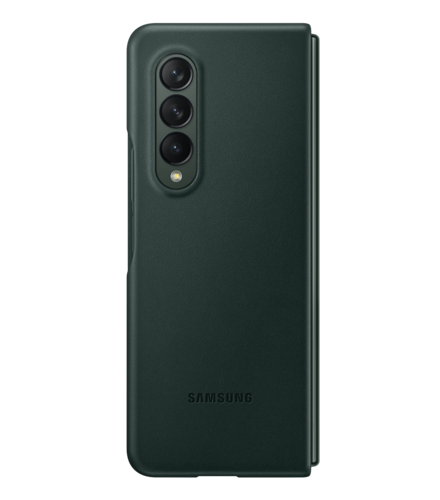 Funda Samsung Piel Leather Cover Para Galaxy Z Fold 3 Verde