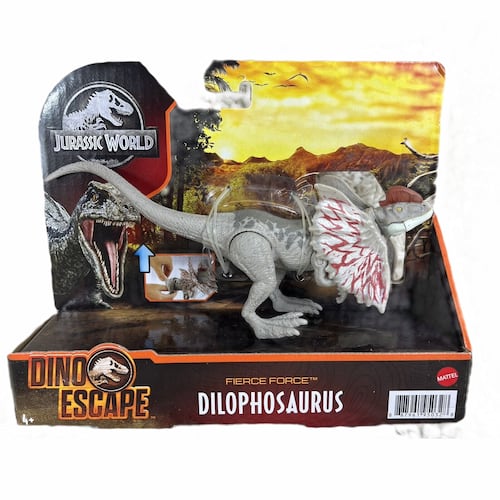 Dilophosaurus, Jurassic World Figuras de Acción, Fuerza Salvaje Dinosaurio de Juguete para niños de 4 años en adelante 