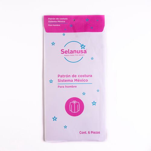 Patron Costura P/hombre Sistema Mexico C/6 Piezas Selanusa