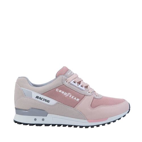Tenis urbano retro Goodyear Racing color rosa para mujer, mod. 998312