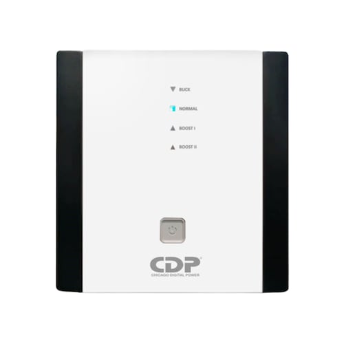 Regulador de Voltaje CDP R-AVR 2408 de 2400VA/1800W con 9 Contactos, Línea Blanca.
